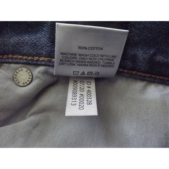 Express High Waisted Original Cropped Dad Jeans 4 x25"Inseam BUTTONFLY Crop dark - Picture 8 of 9